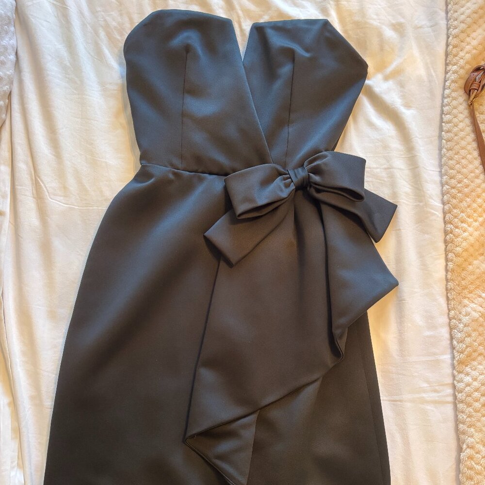 Dark Romantic Victor Costa for Lord & Taylor Dress with Bow Detail